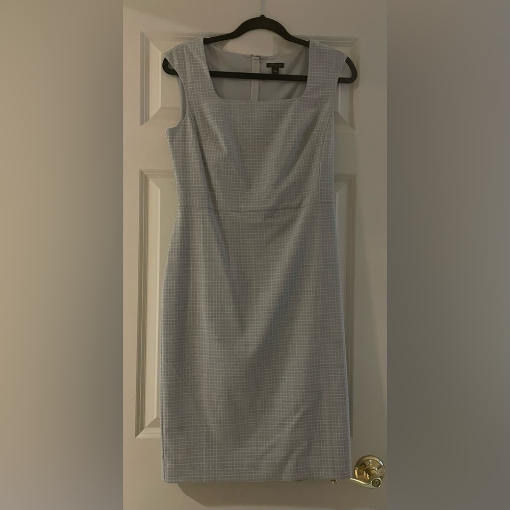 NWOT Ann Taylor Grey Plaid Sheath Dress